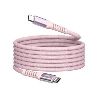 USB kábel, USB-C - USB-C, 1,2 m, 100W, magnetický, VERBATIM, ružový