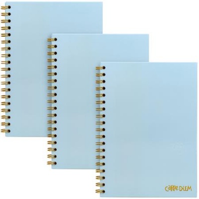 Špirálový zošit, B5, linajkový, 80 listov, FSC, PUKKA PAD "Carpe Diem", nebeský modrý
