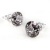 Náušnice, s pravým krištáľom SWAROVSKI®, čierne čipkované, ART CRYSTELLA , 8 mm